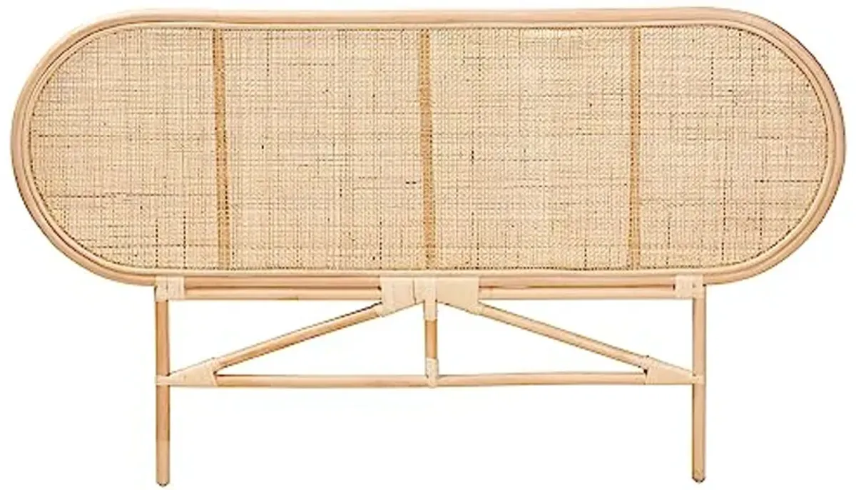 Baxton Studio Reegan Natural Rattan Headboard, Queen