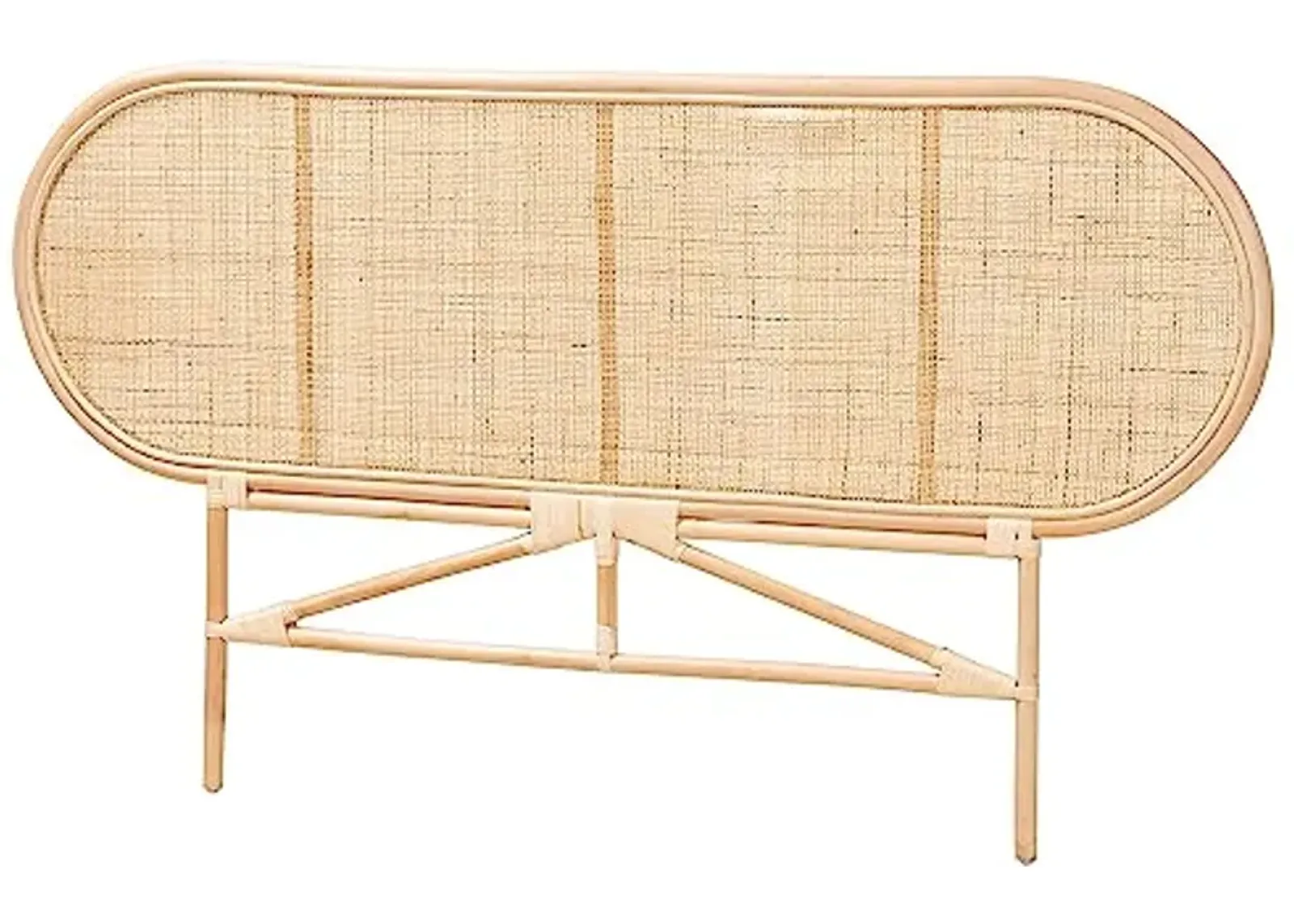 Baxton Studio Reegan Natural Rattan Headboard, Queen