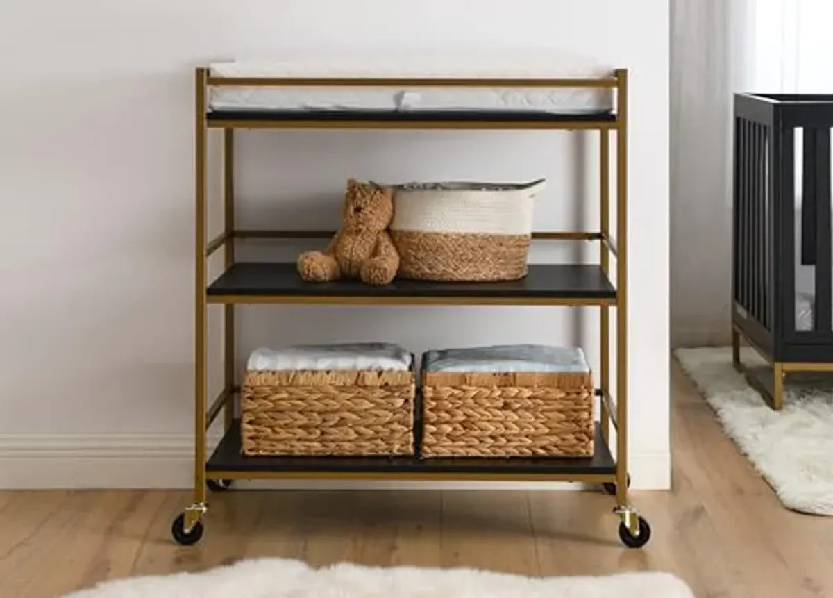 Delta Children Jade Changing Table/Cart, Ebony Melamine/Bronze