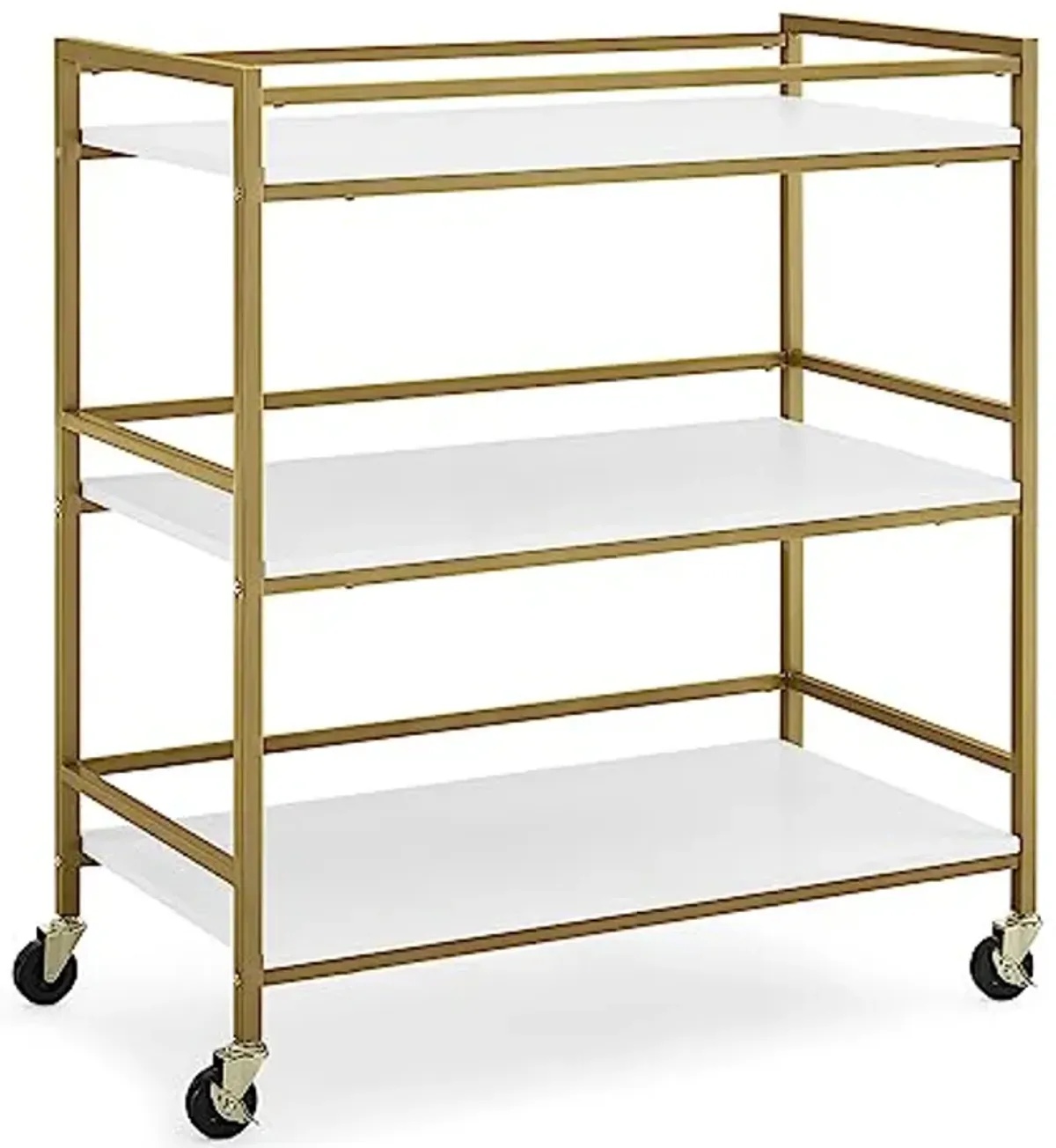 Delta Children Jade Changing Table/Cart, White Melamine/Bronze