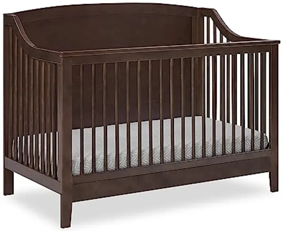 Delta Children Campbell 6-in-1 Convertible Crib - Greenguard Gold Certified, Walnut Espresso