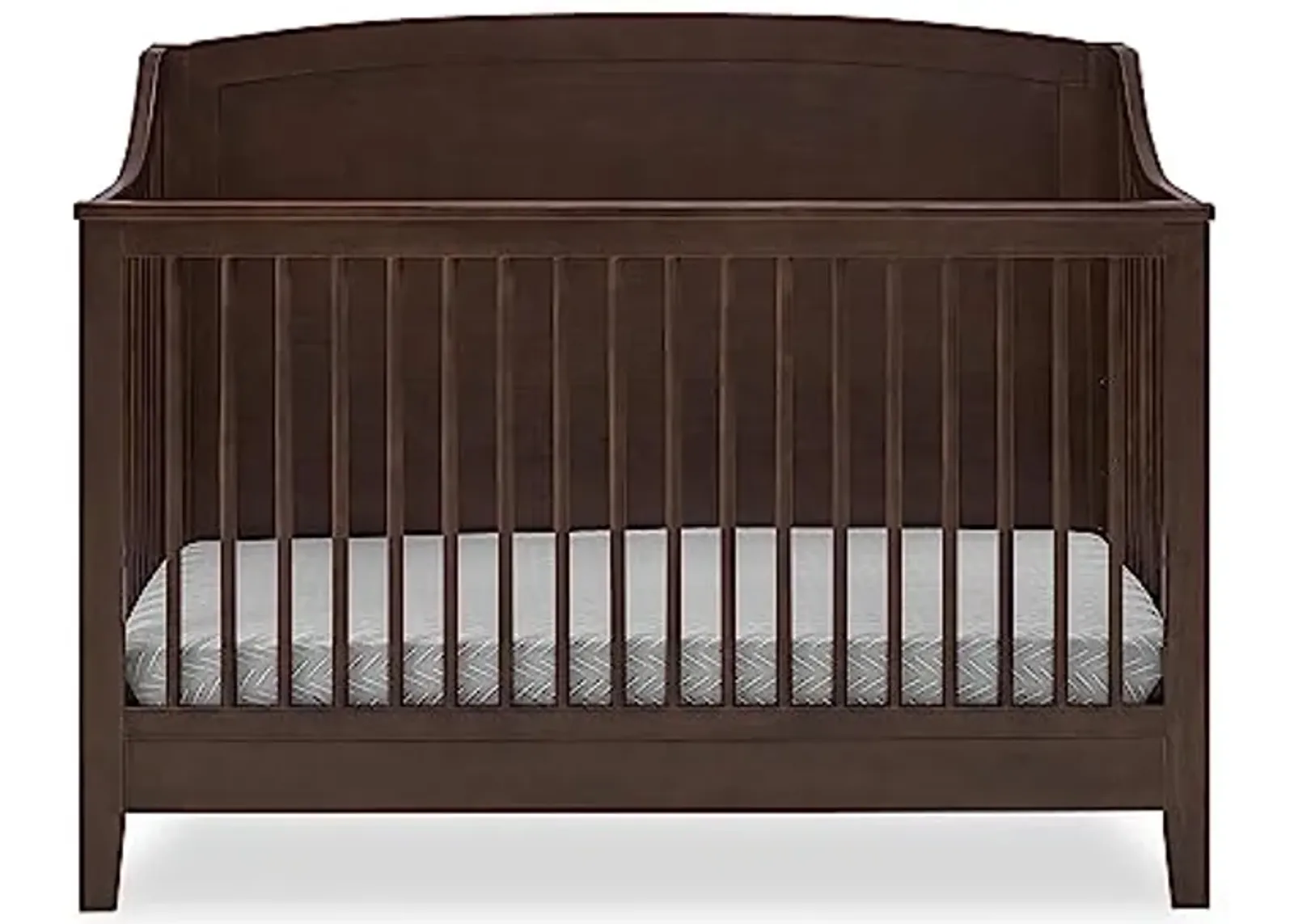 Delta Children Campbell 6-in-1 Convertible Crib - Greenguard Gold Certified, Walnut Espresso