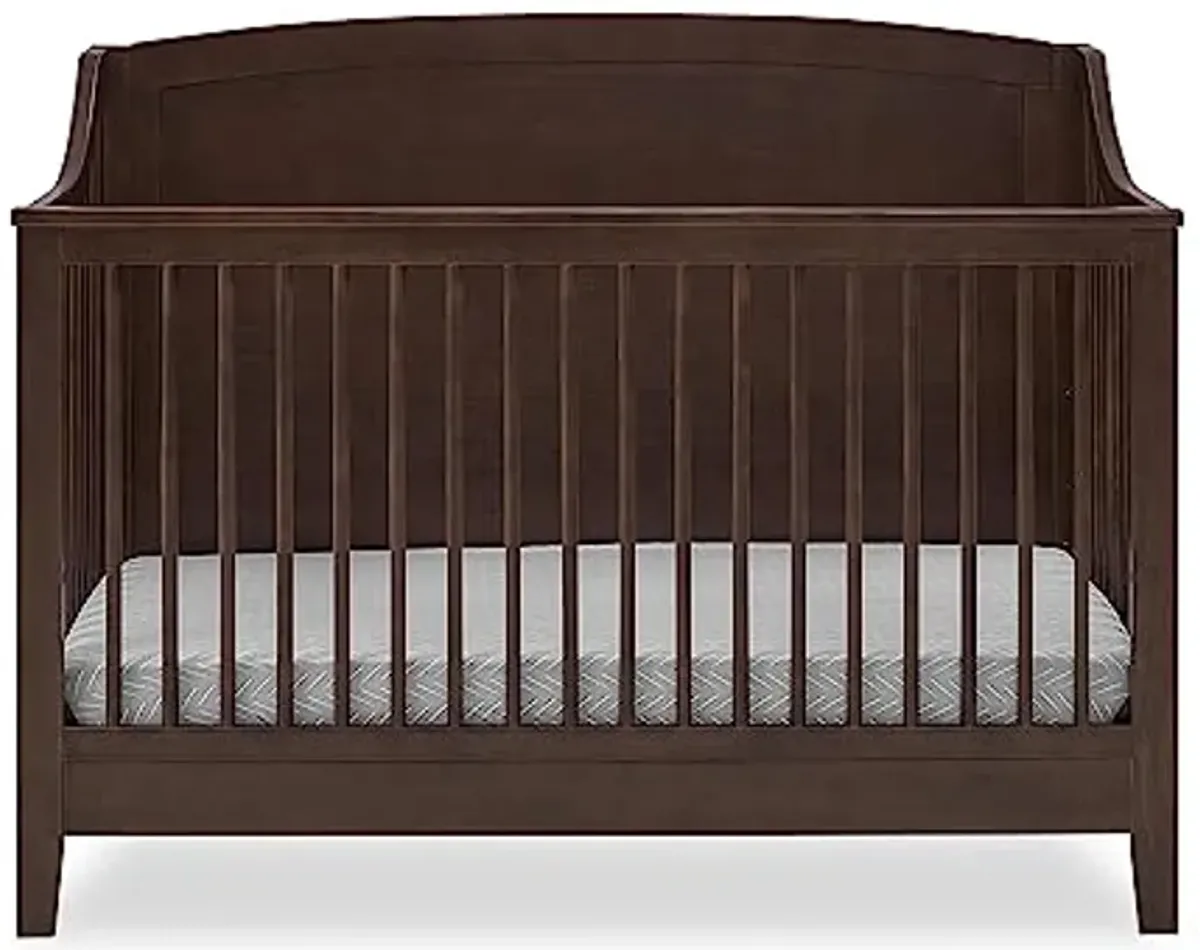 Delta Children Campbell 6-in-1 Convertible Crib - Greenguard Gold Certified, Walnut Espresso