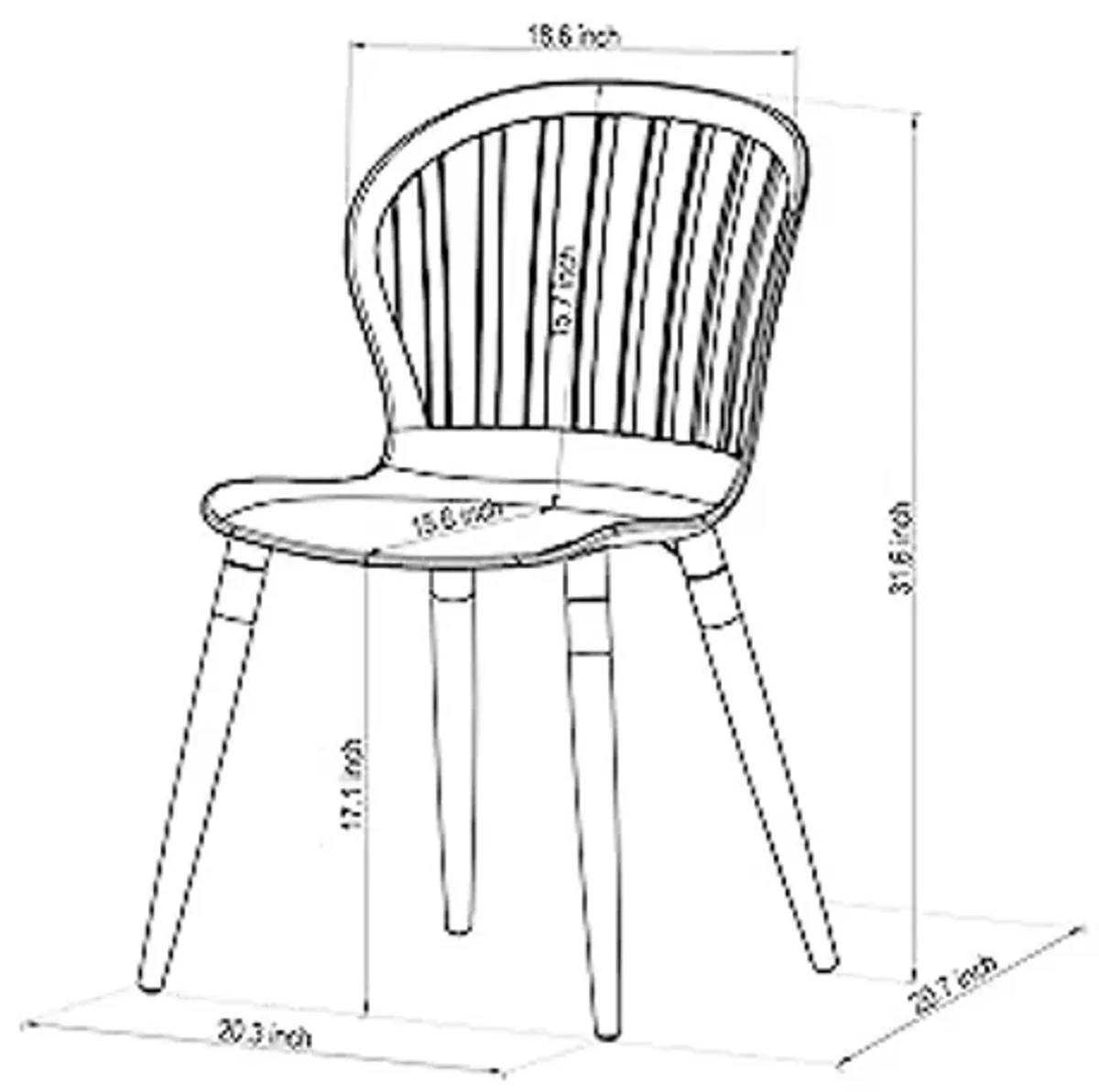 Amazonia | Ideal for Patio and Outdoors, Black Beira 4-Piece Dining Chairs | Aluminum Legs and Resin Seat