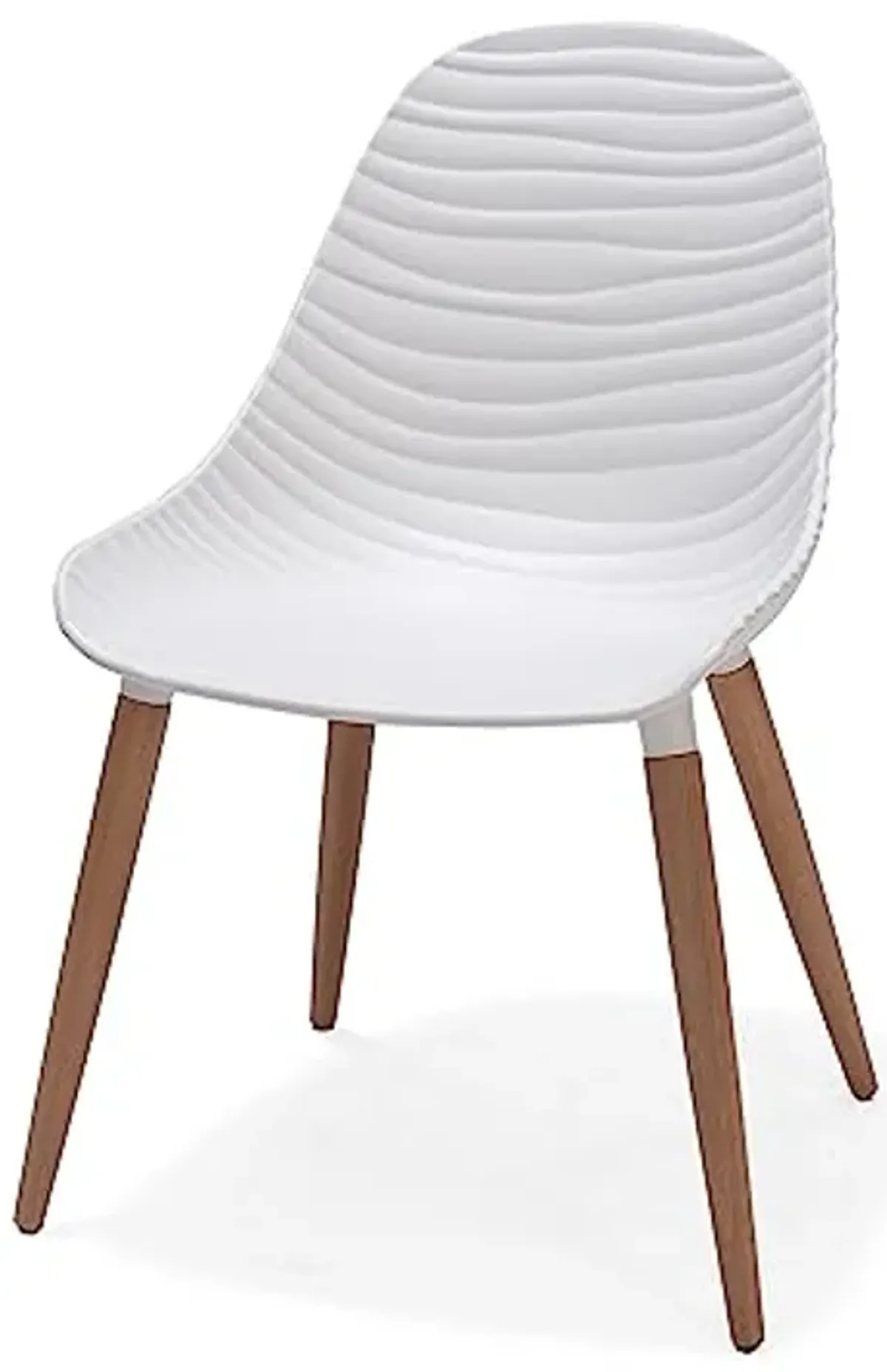 Amazonia | Ideal for Patio and Outdoors Seia 2-Piece Dining Chairs | Teak Finish, White