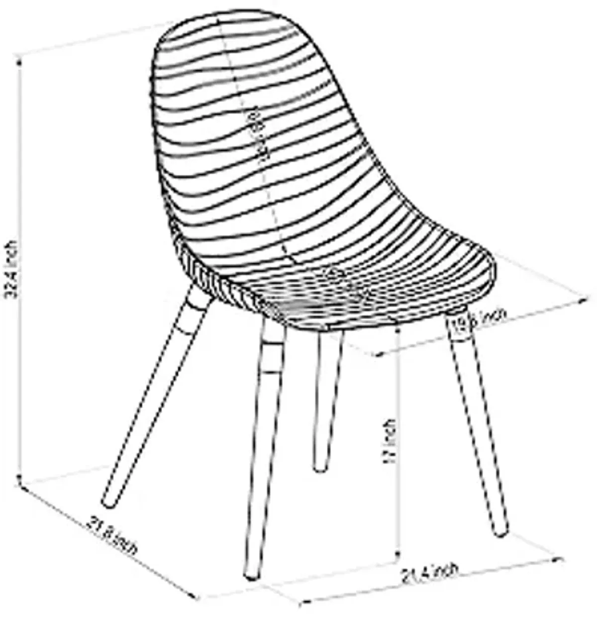 Amazonia | Ideal for Patio and Outdoors Seia 2-Piece Dining Chairs | Teak Finish, White