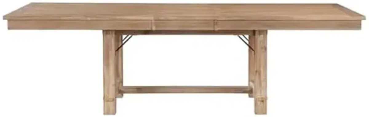 Homelegance Lexicon Aberdeen Wood Dining Room Table in Distressed Light Oak