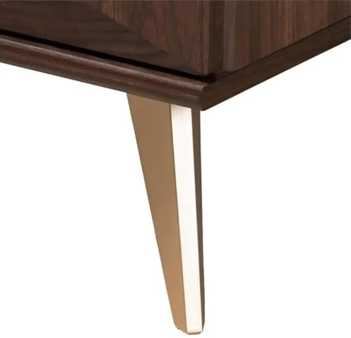 Baxton Studio Graceland Mid-Century Modern Transitional Walnut Brown Finished Wood 2-Drawer Nightstand