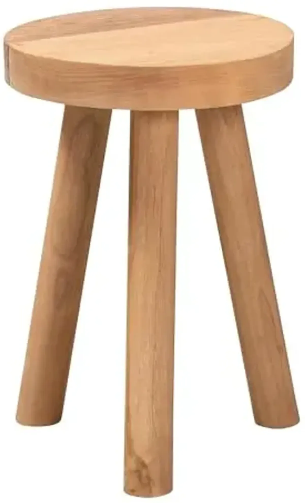 Baxton Studio Terah Teak Wood Footstool Ottoman, Natural Brown