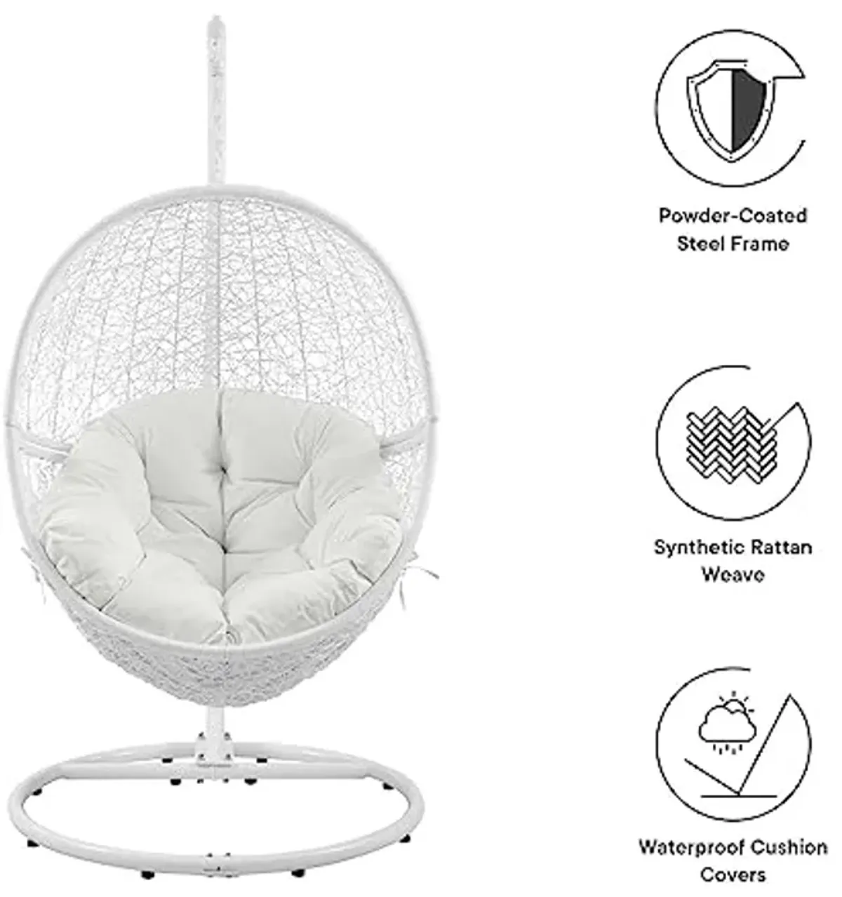 Modway Commix Patio-Lounge-Chairs, White White