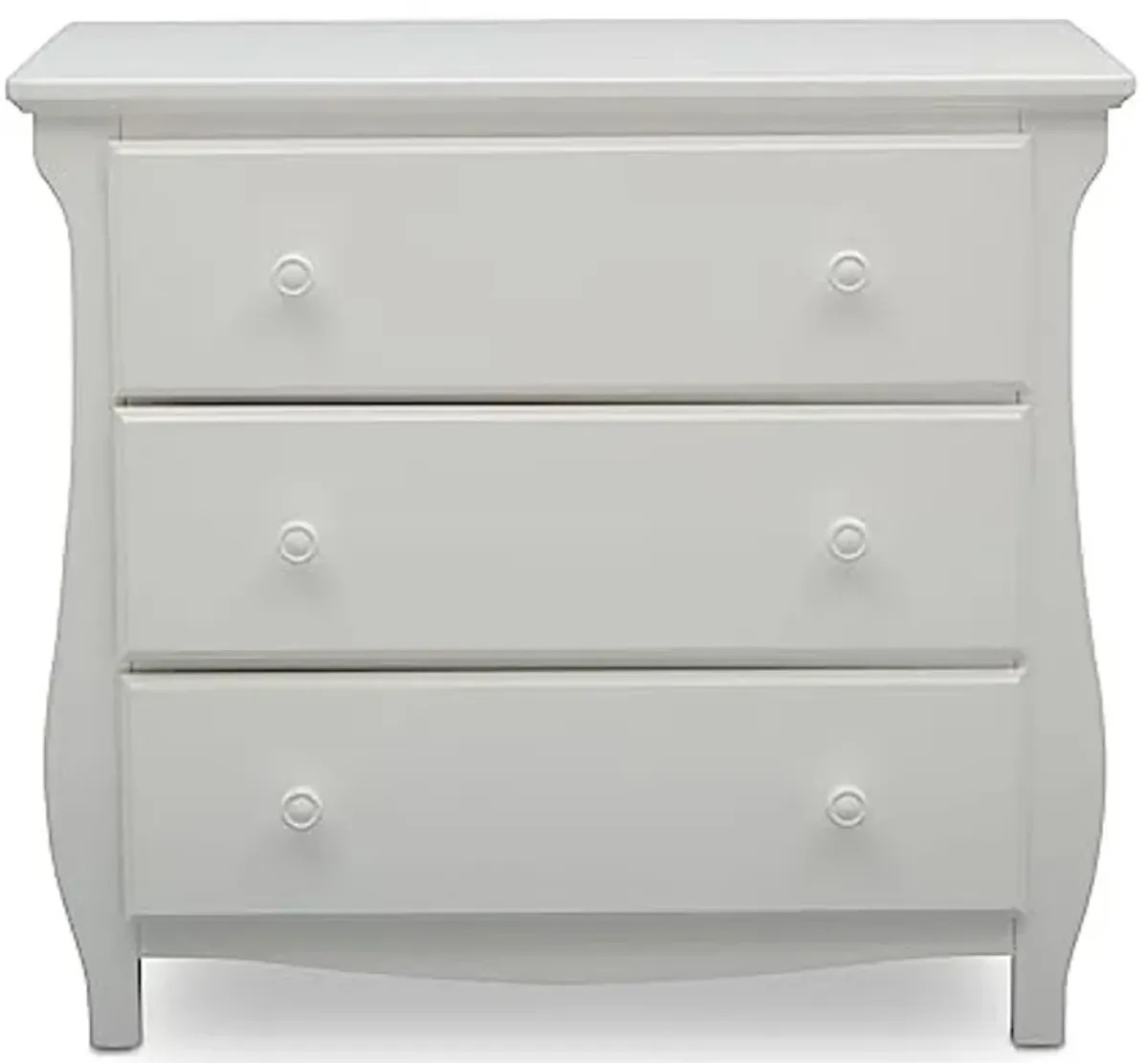 Delta Children Lancaster 3 Drawer Dresser with Changing Top and Interlocking Drawers - Greenguard Gold Certified, Bianca White