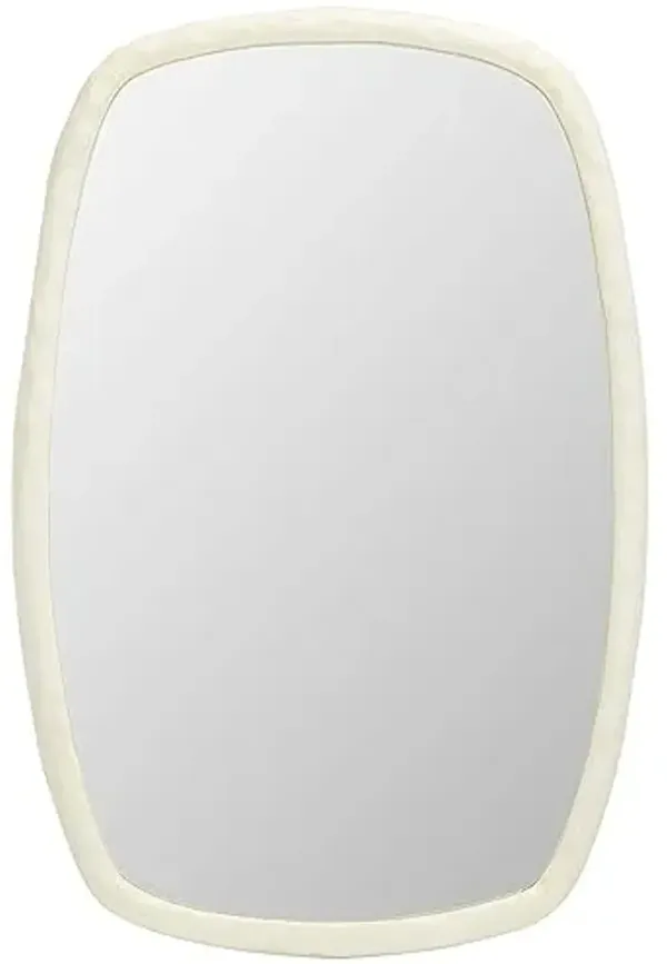 SAFAVIEH Home Collection Raelee Ivory 24 x 36-inch Decorative Accent Wall Mirror for Bedroom Living Room Entryway