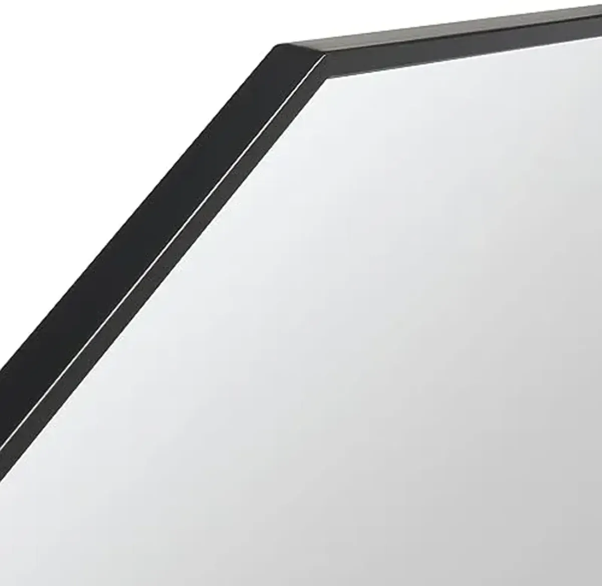 Safavieh Home Collection Kyna Black 36-inch Decagon Decorative Accent Wall Mirror for Bedroom Living Room Bathroom Entryway