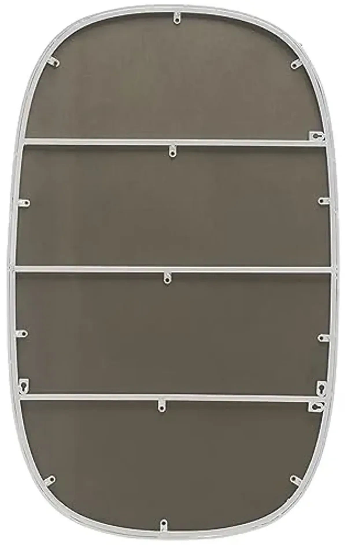 Safavieh Home Collection Varia Silver 23 x 37-inch Oval Decorative Accent Wall Mirror for Bedroom Living Room Bathroom Entryway