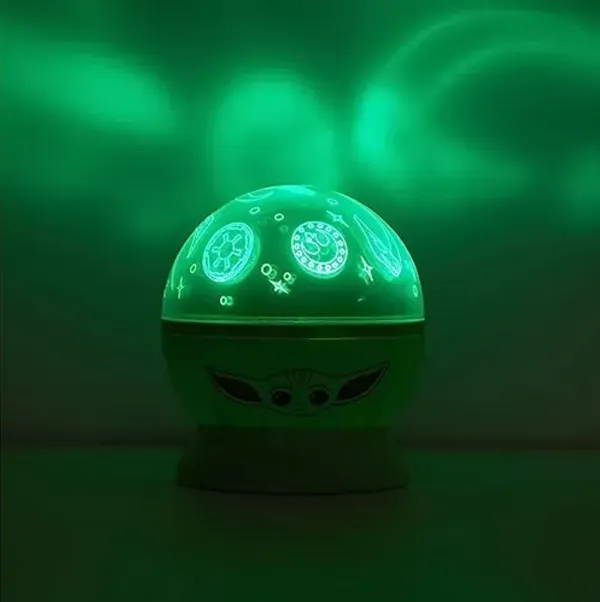 Star Wars The Mandalorian Featuring Grogu Rotating LED Projection Kids Lamp and Nightlight