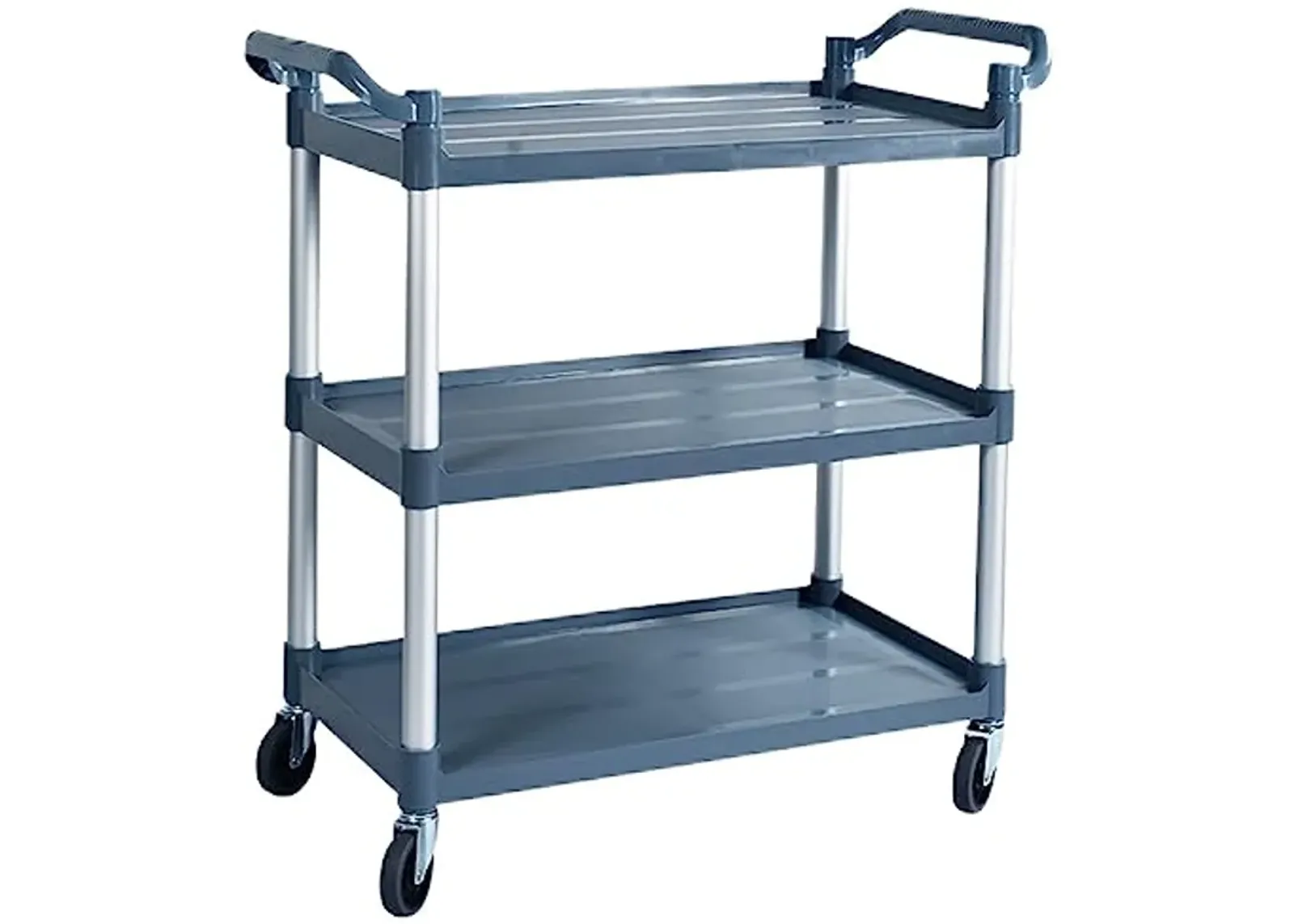 FEITJMMW 3 Tier Stainless Steel Serving Kitchen Trolley on Wheels Catering Trolley Storage Cart Hostess Tea Drinks Food Trolley with Wheels for Kitchen Hotels