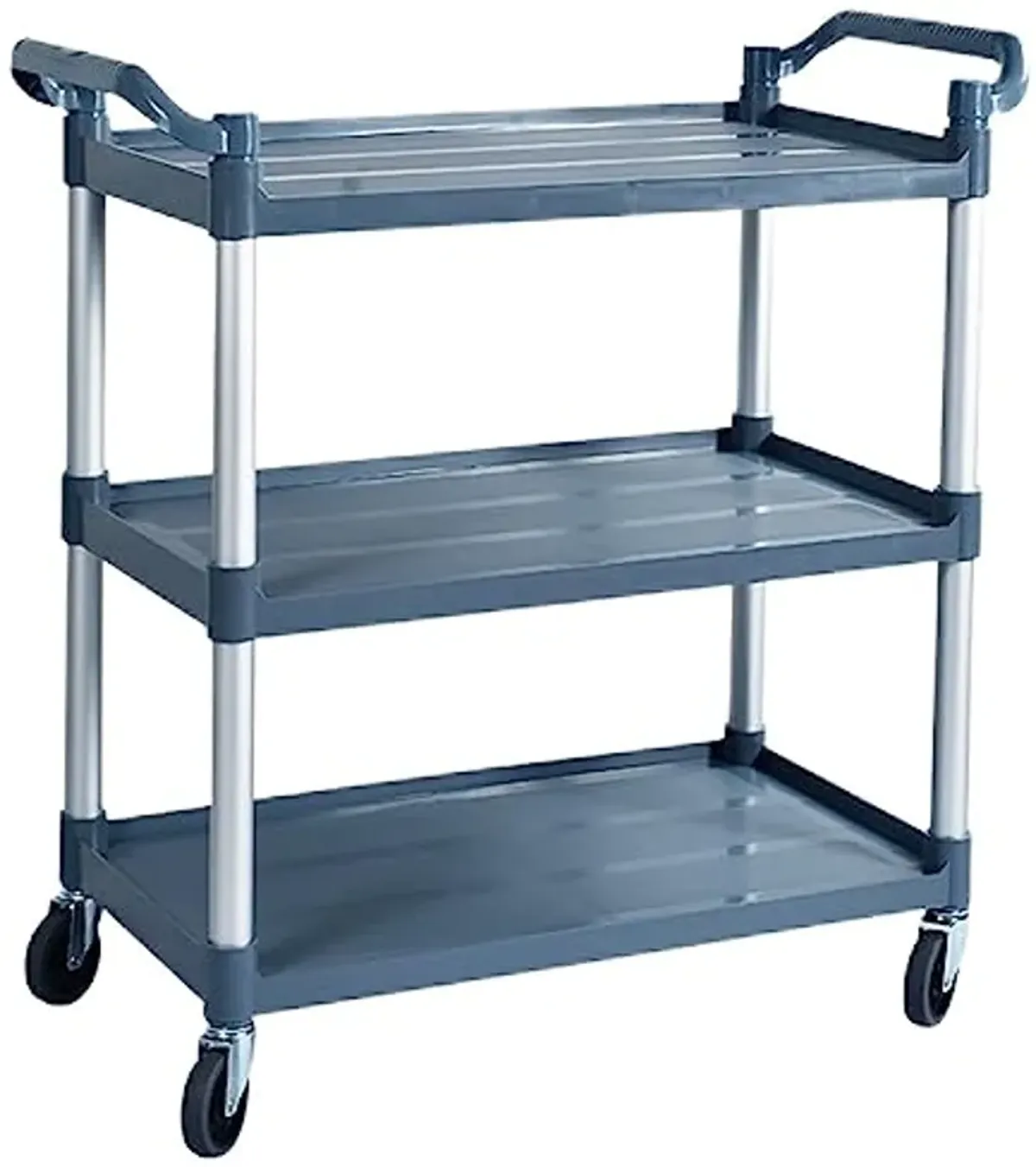 FEITJMMW 3 Tier Stainless Steel Serving Kitchen Trolley on Wheels Catering Trolley Storage Cart Hostess Tea Drinks Food Trolley with Wheels for Kitchen Hotels