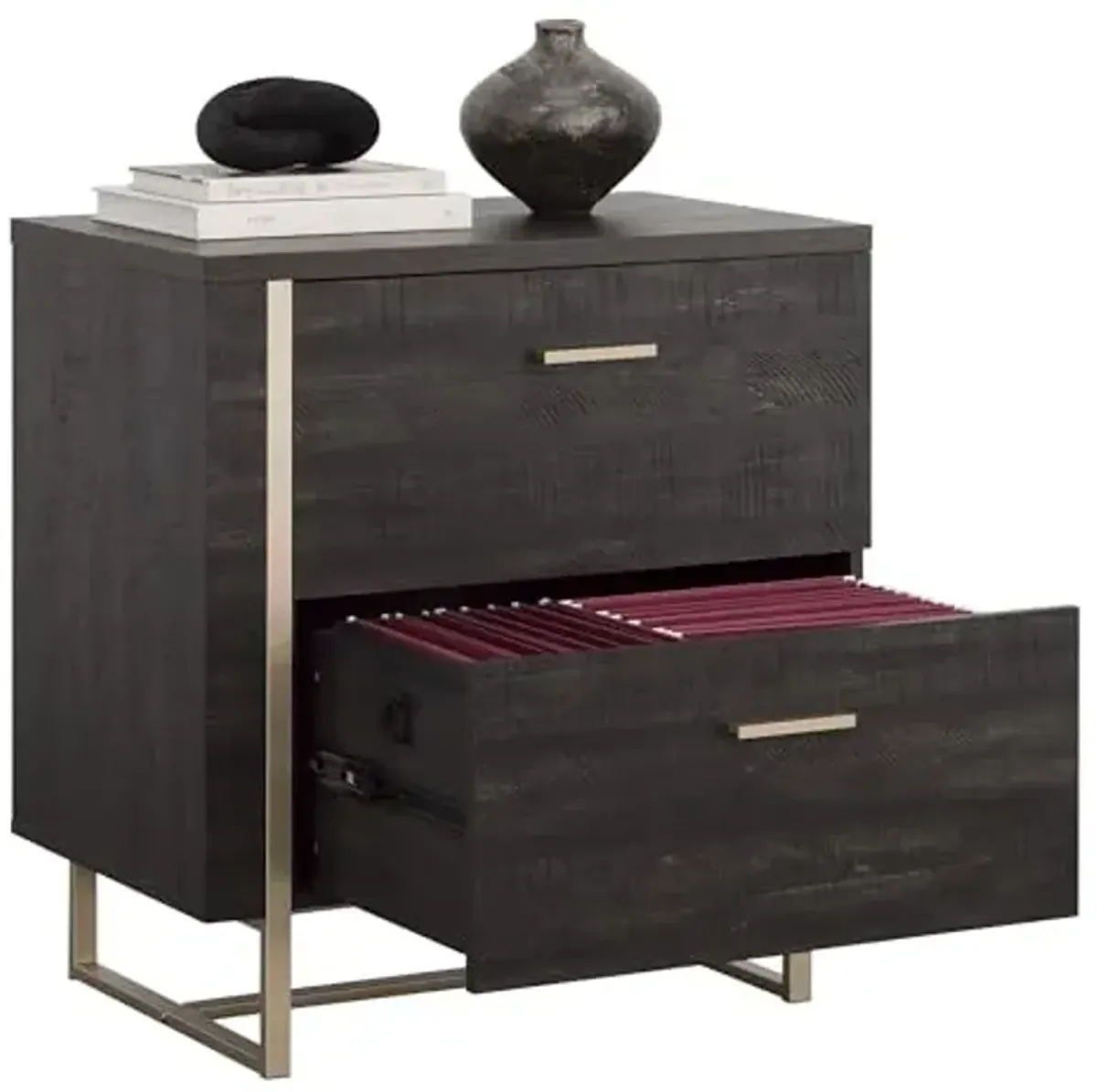 Sauder Walter Heights Engineered Wood Lateral File in Blade Walnut