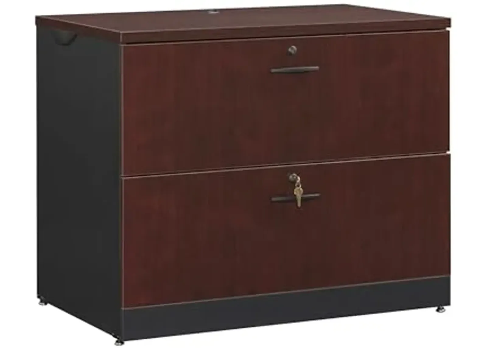 Sauder Via Lateral File, L: 23.54" x W: 36.54" x H: 29.76", Classic Cherry finish