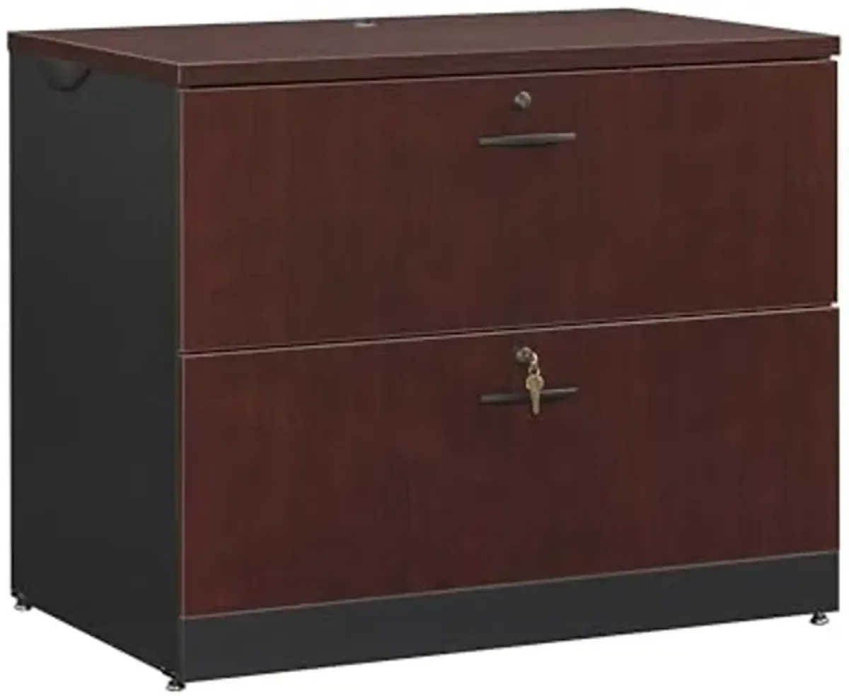 Sauder Via Lateral File, L: 23.54" x W: 36.54" x H: 29.76", Classic Cherry finish