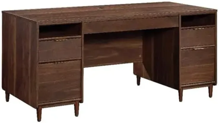 Sauder Clifford Place Engineered Wood Executive Desk in Grand Walnut