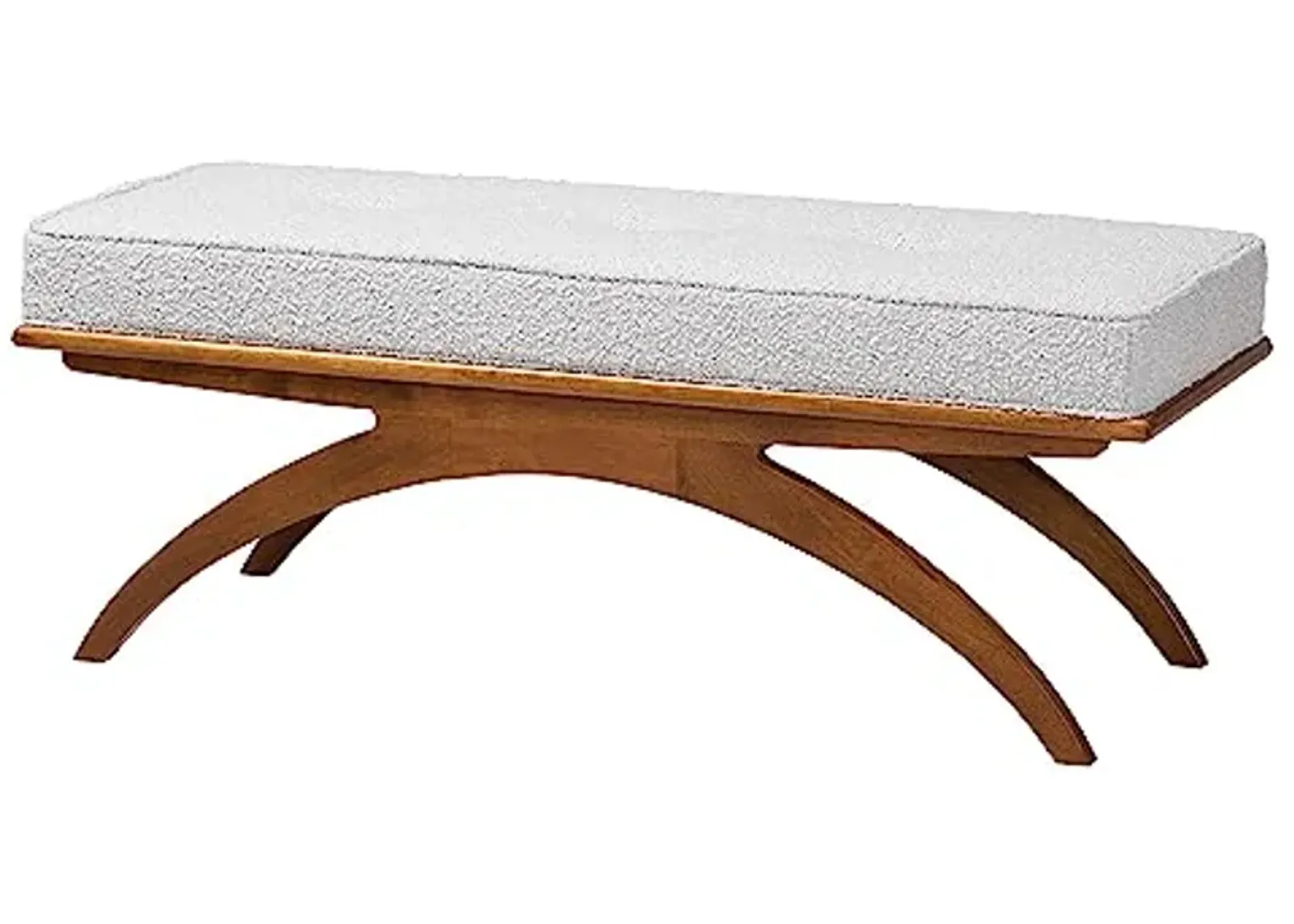 Baxton Studio Orella Bench & Banquette, One Size, Light Grey/Walnut Brown