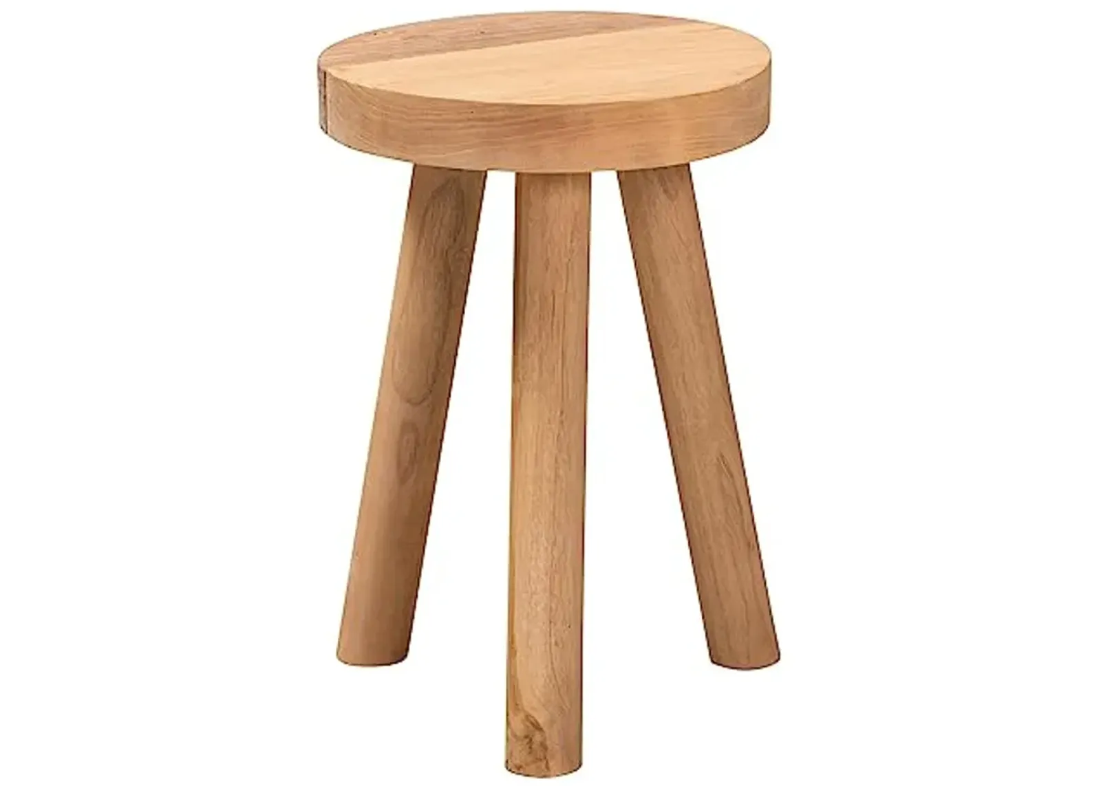 Baxton Studio Terah Teak Wood Footstool, One Size, Natural