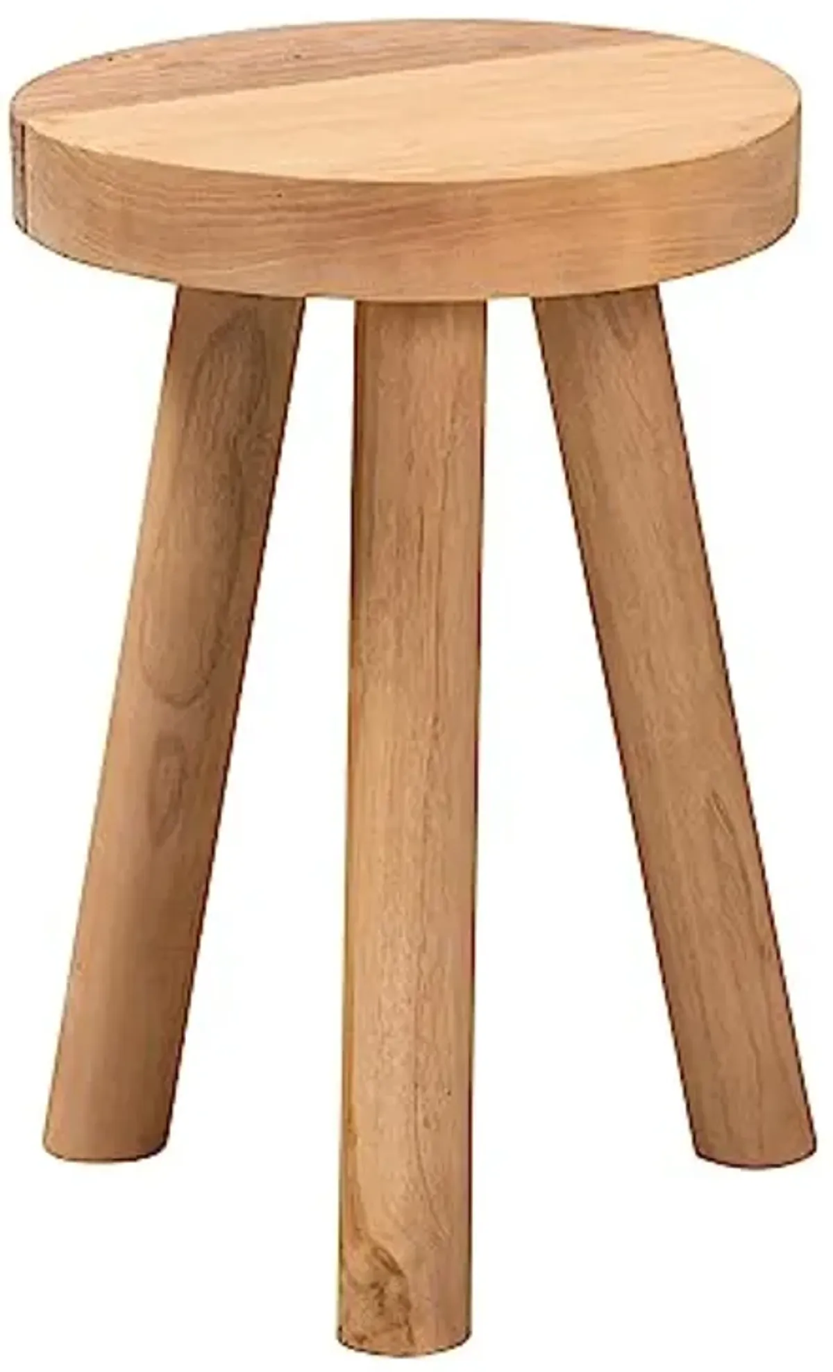 Baxton Studio Terah Teak Wood Footstool, One Size, Natural