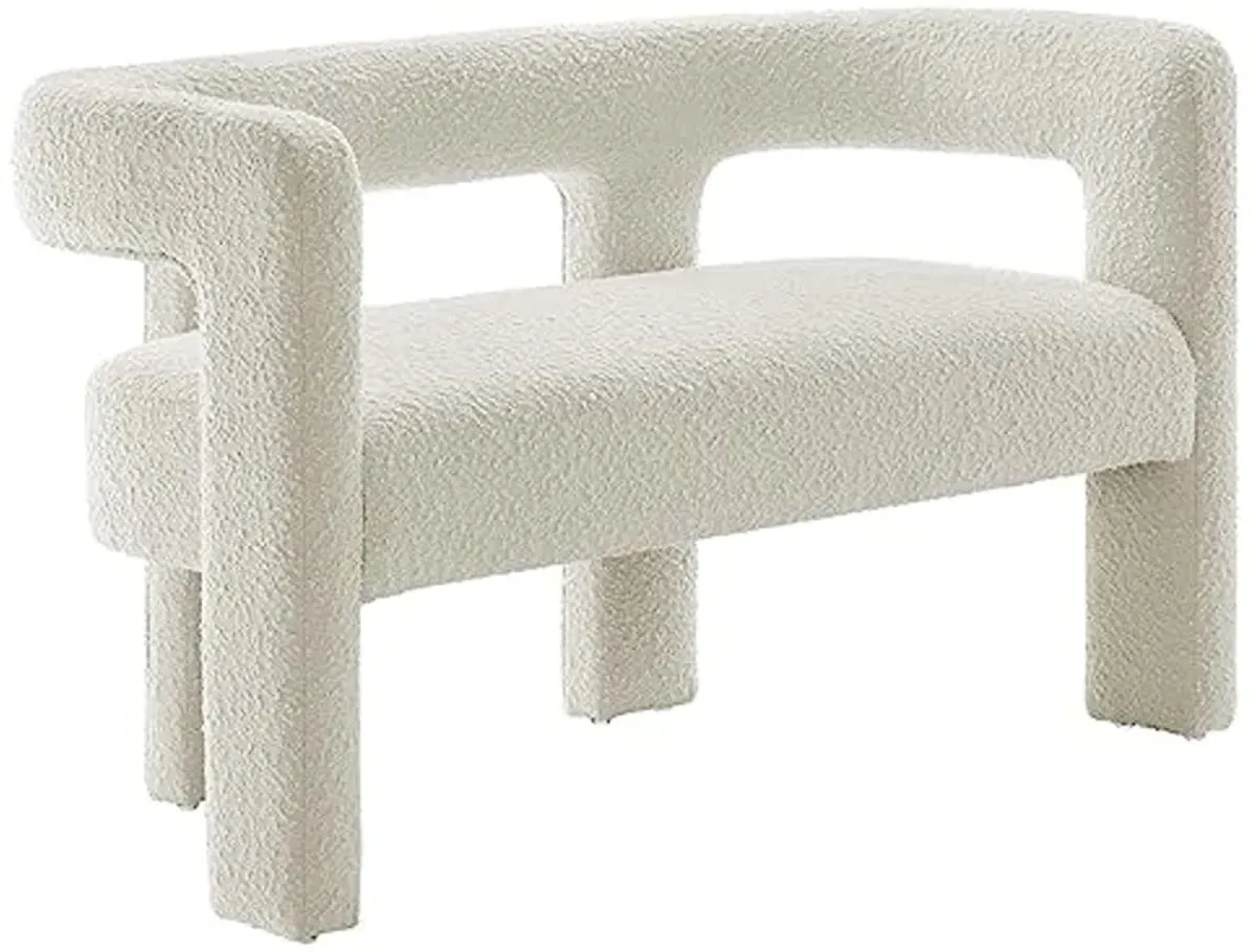 Modway EEI-6477-IVO Kayla Boucle Upholstered Loveseat, Ivory