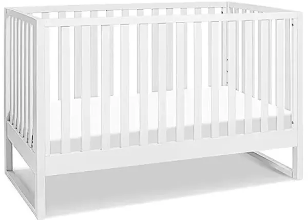 Davinci Hunter 3-in-1 Convertible Baby Crib with Toddler Bed and Daybed Conversion - Strong, Durable, and Easy to Assemble - GREENGUARD Gold Certified with 4 Adjustable Mattress Heights - White