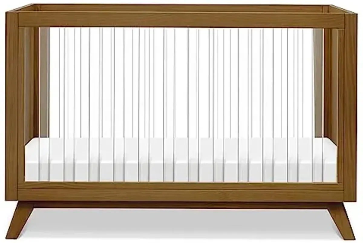 DaVinci Otto 3-in-1 Convertible Crib in Walnut with Acrylic Slats, Greenguard Gold Certified