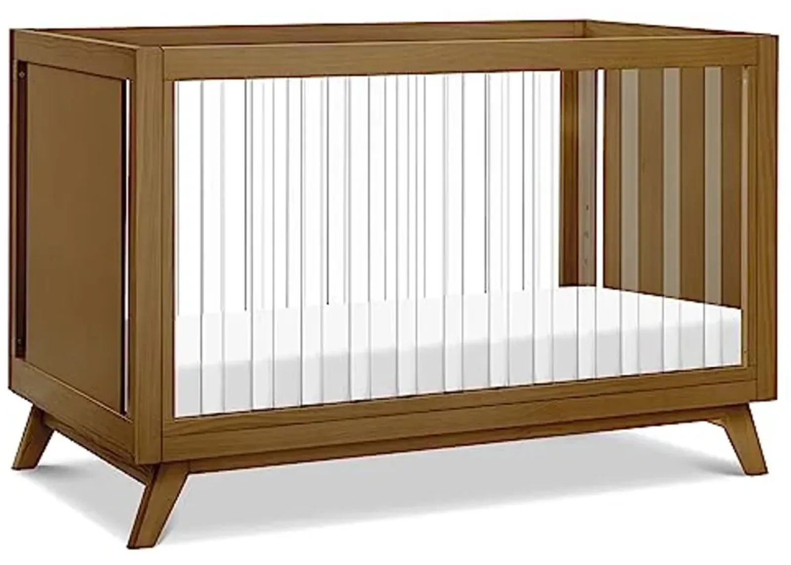 DaVinci Otto 3-in-1 Convertible Crib in Walnut with Acrylic Slats, Greenguard Gold Certified