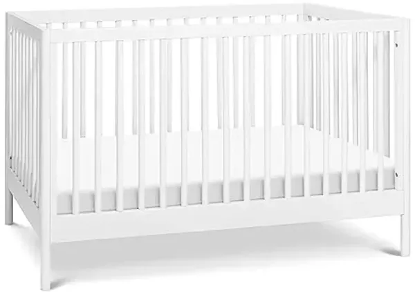 Davinci Birdie 3-in-1 Convertible Baby Crib with Wooden Toddler Bed and Daybed Conversion - Durable, Easy to Assemble & GREENGUARD Gold Certified - 4 Adjustable Mattress Heights - White