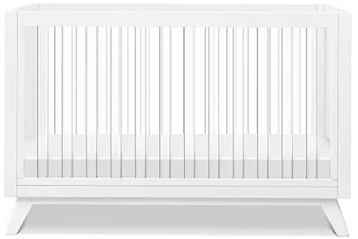 DaVinci Otto 3-in-1 Convertible Crib in White with Acrylic Slats, Greenguard Gold Certified
