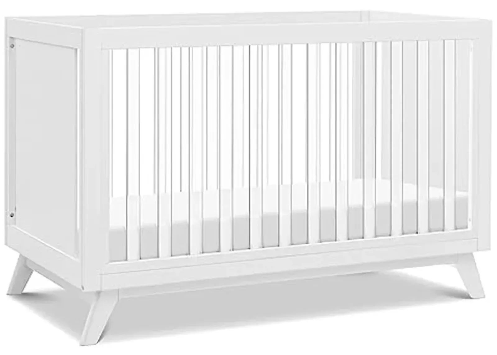 DaVinci Otto 3-in-1 Convertible Crib in White with Acrylic Slats, Greenguard Gold Certified