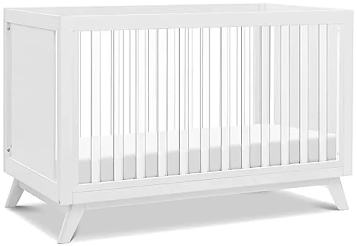 DaVinci Otto 3-in-1 Convertible Crib in White with Acrylic Slats, Greenguard Gold Certified