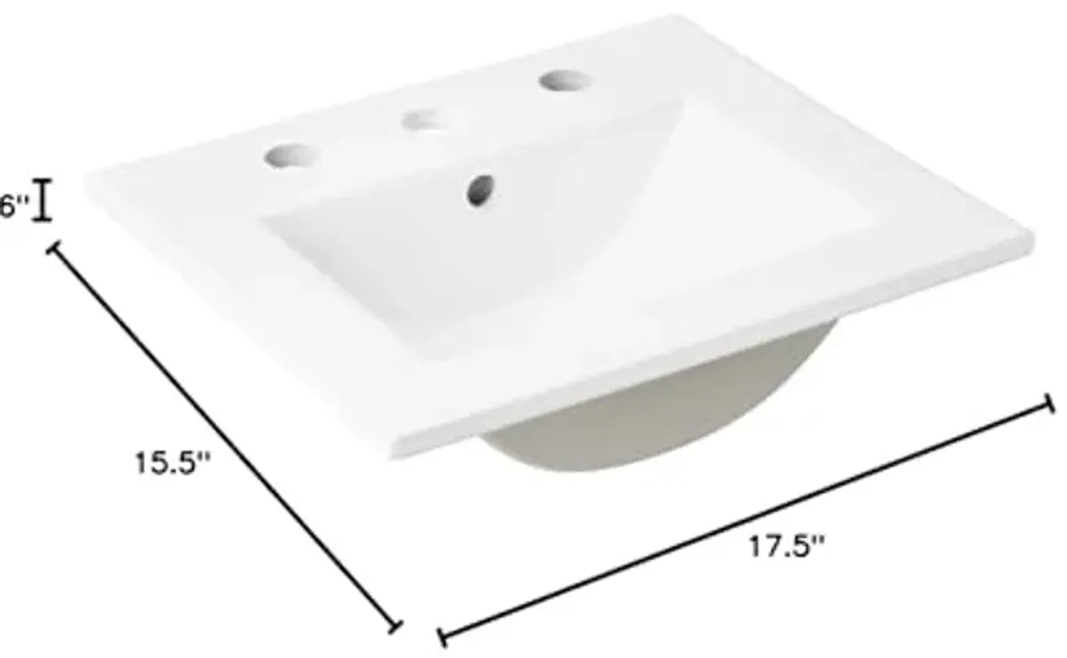 Modway EEI-4836-WHI Cayman 18" Bathroom Sink, White