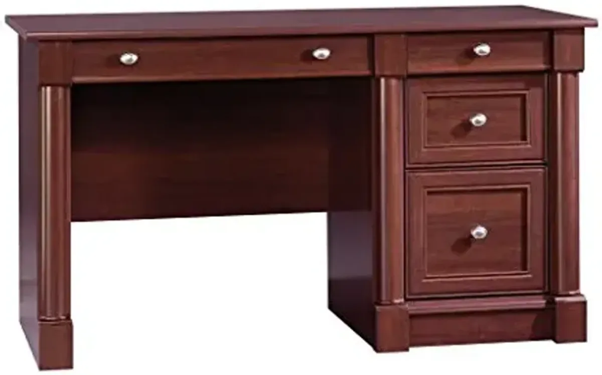 Sauder Palladia Computer Desk, Select Cherry Finish & Select Collection 5-Shelf Bookcase, Select Cherry Finish
