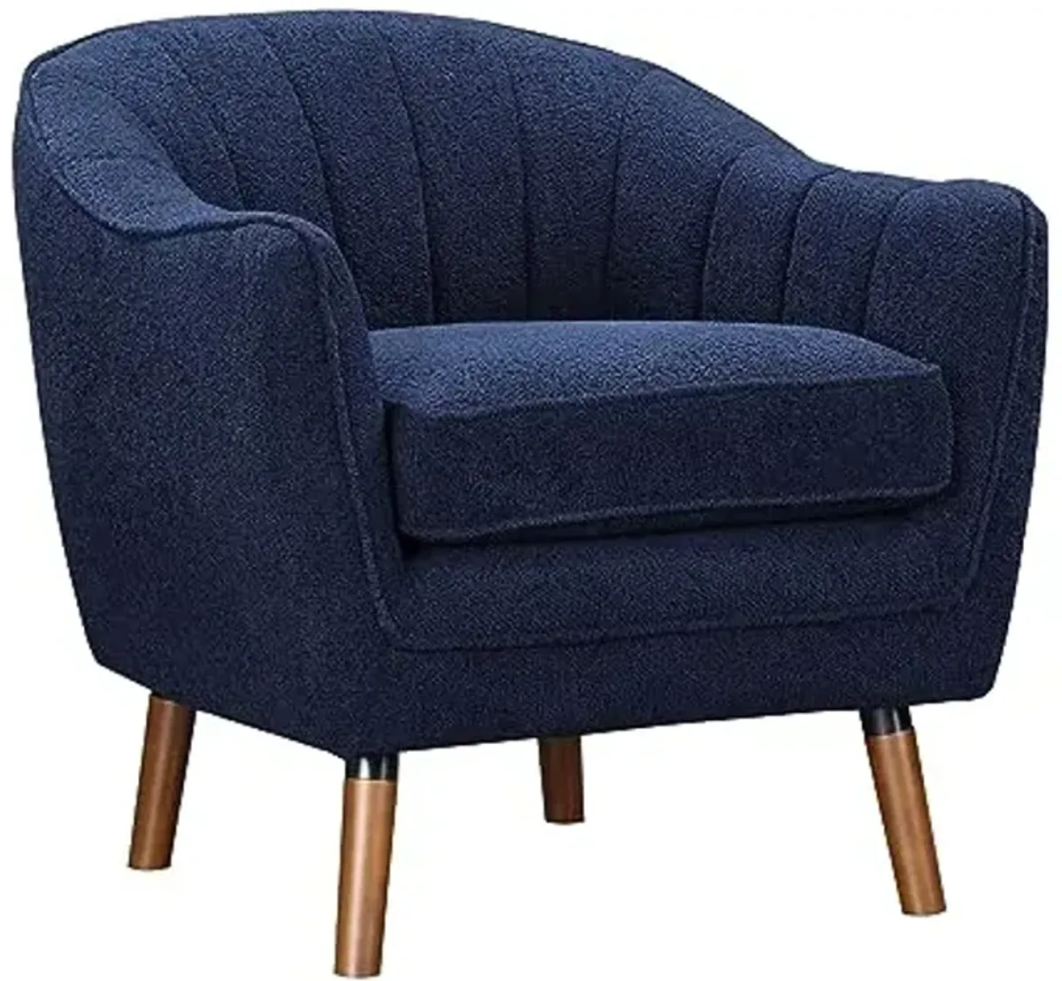 Lexicon Alard Tufted Fabric Barrel Accent Chair, Blue