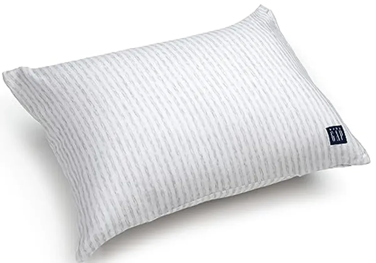 Delta Children Gap babyGap Toddler Pillow with 2 Cooling Covers, White/Grey Stripe