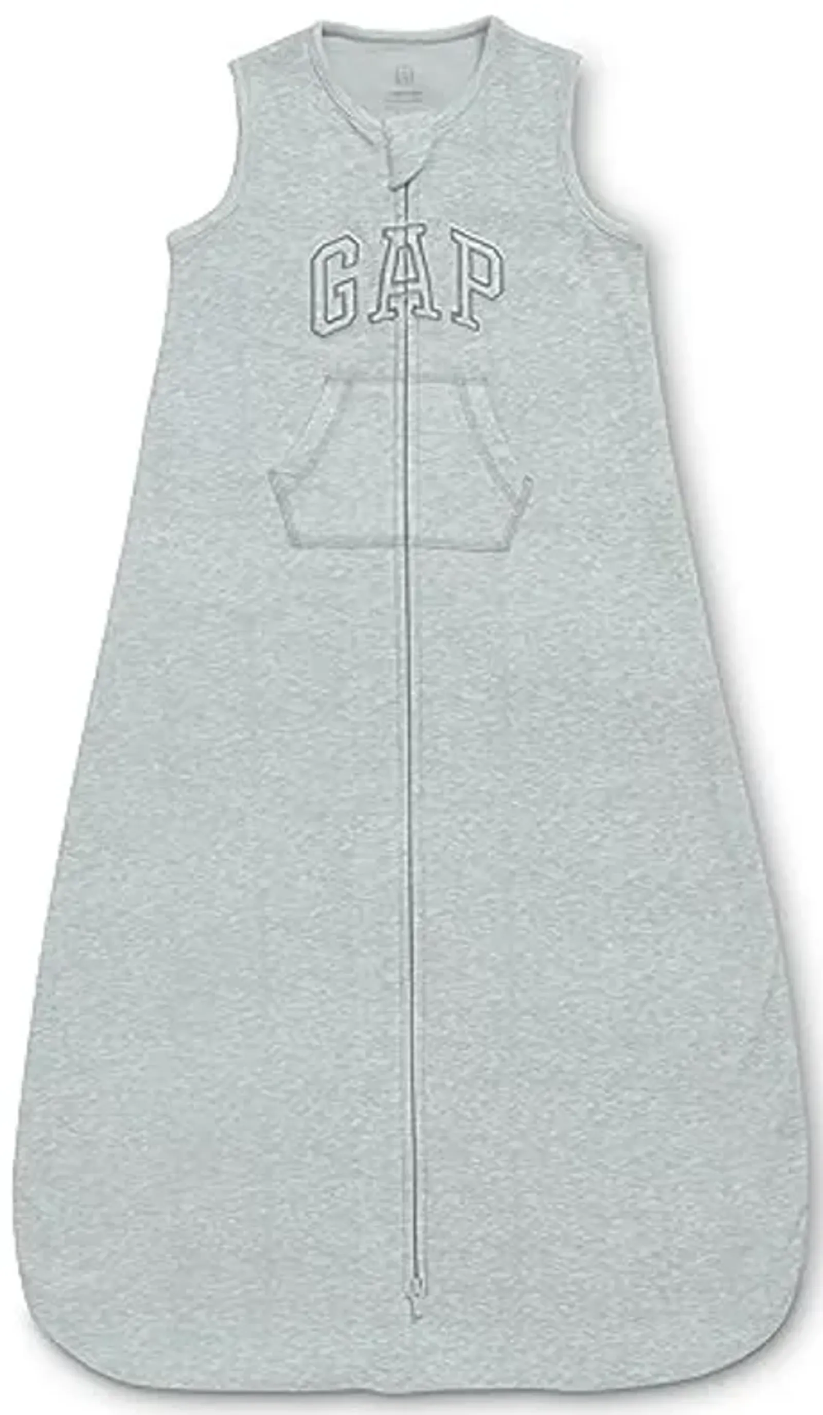 Delta Children Gap babyGap TrueSleep Sleep Sack with Zipper | 100% Organic Cotton | GOTS and Oeko-Tex 100 Certified | 2-Way Zipper | Large: 6-12 Months, Grey