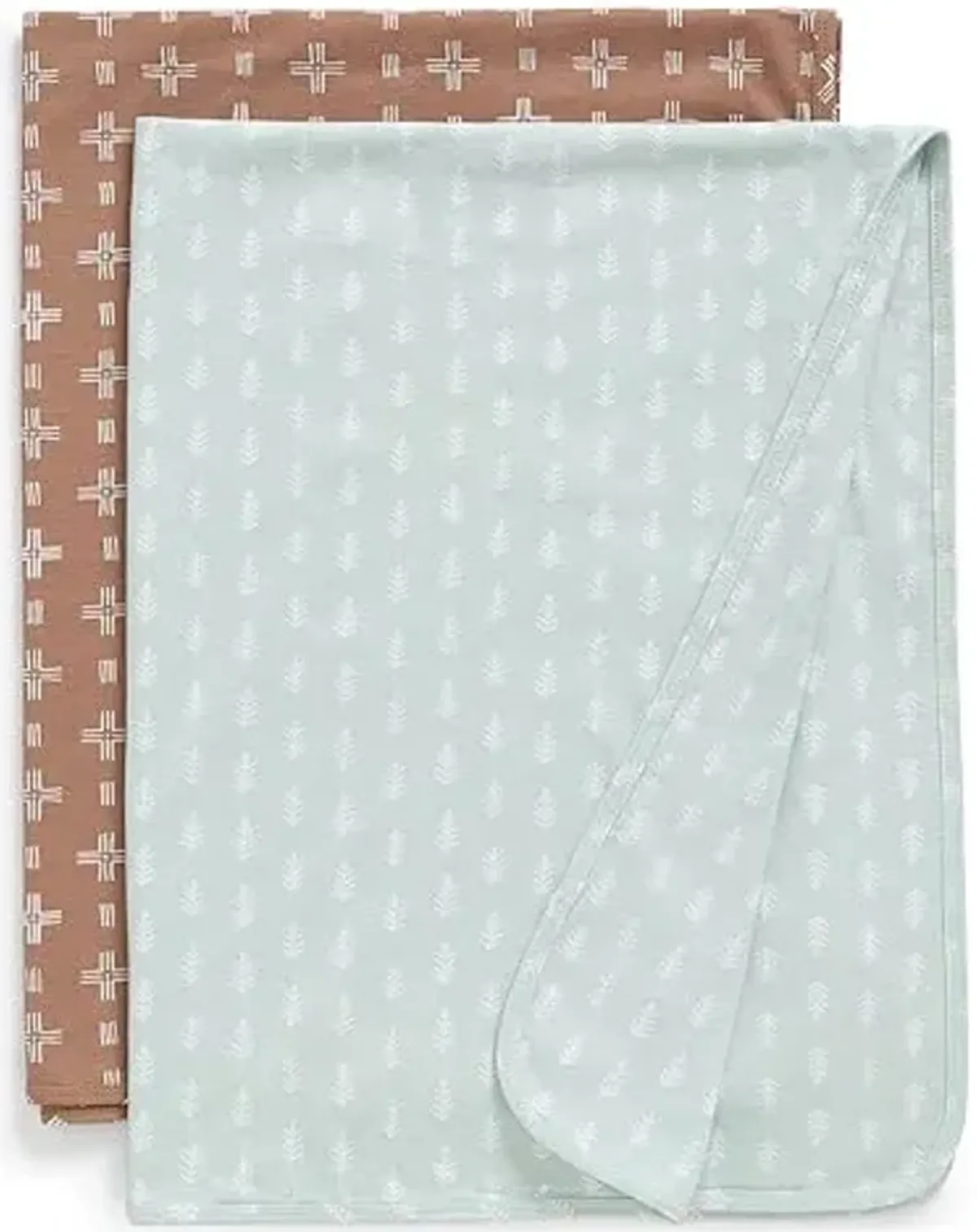 Delta Children 100% Organic Jersey Cotton Baby Receiving Blankets for Girls and Boys – 30x40 Inches - GOTS Certified (Pack of 2), Neutral Boho