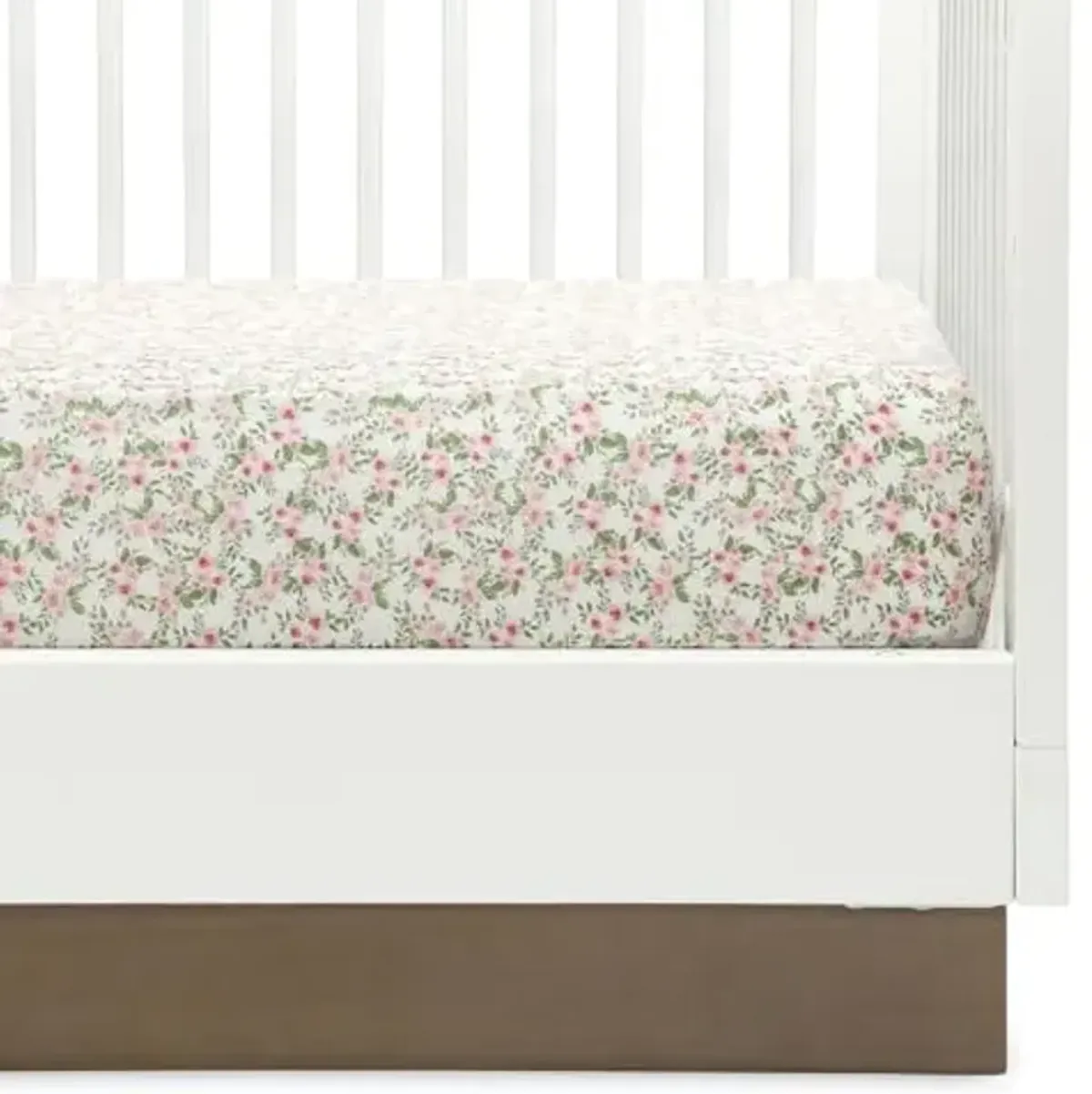 Delta Children Fitted Crib Sheets for Girls and Boys - Crib Sheet for Standard Crib and Toddler Mattresses - 28x52 Inch (Pack of 3), Pink Floral