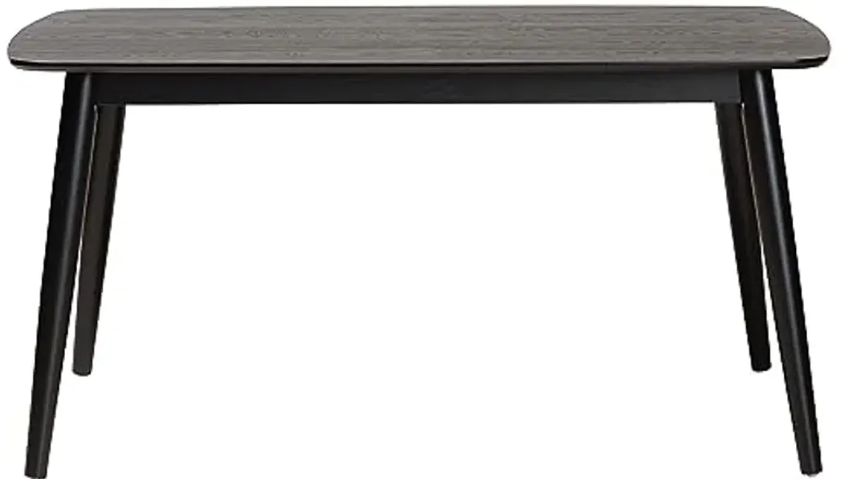 Baxton Studio Flora Dining Table, One Size, Black