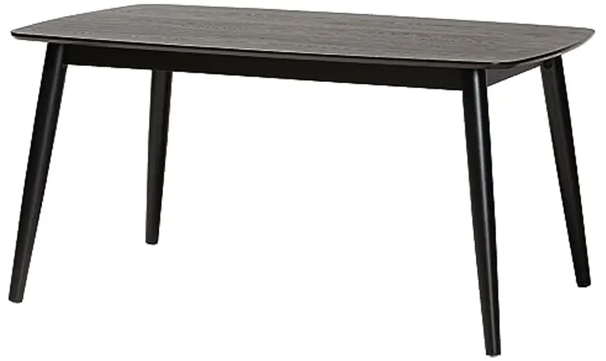 Baxton Studio Flora Dining Table, One Size, Black