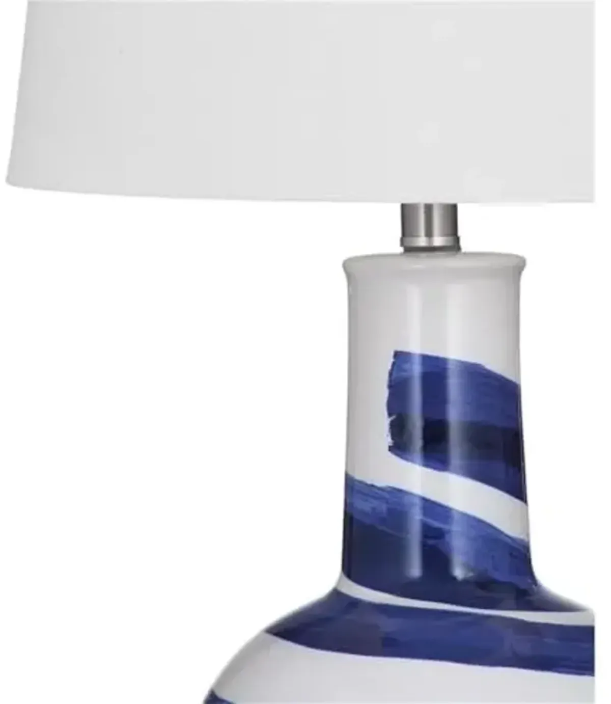 Bassett Mirror Company Sandals Table Lamp in Blue and White Ceramic