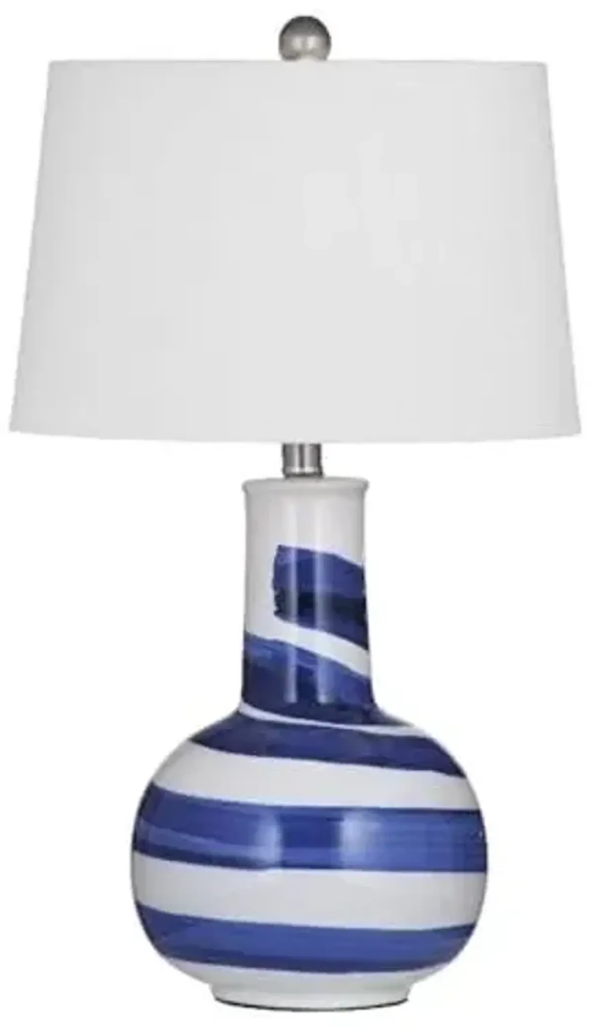 Bassett Mirror Company Sandals Table Lamp in Blue and White Ceramic
