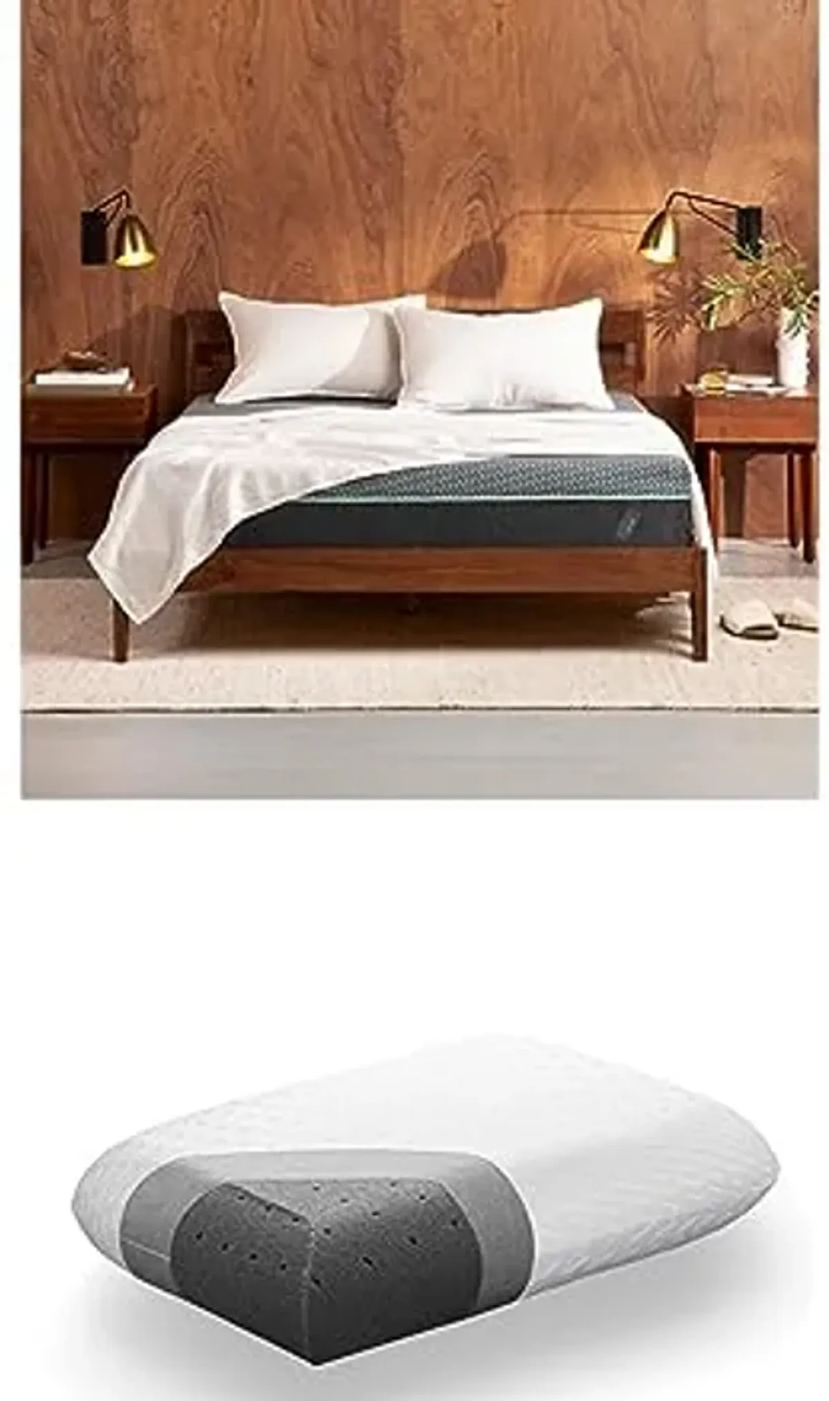 Tuft & Needle Queen Mint Hybrid Mattress + 2 Standard T&N Pillows