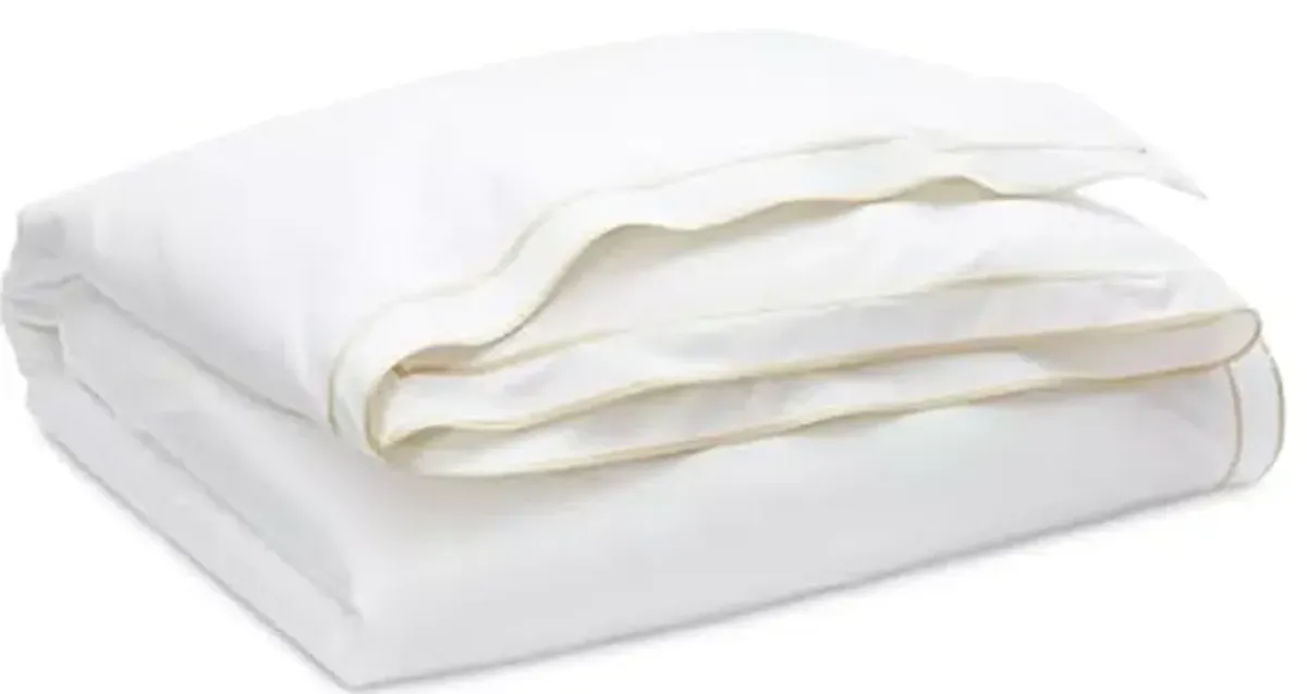 Lauren Ralph Lauren Spencer Sateen Border Duvet Cover Full/Queen White/Flax