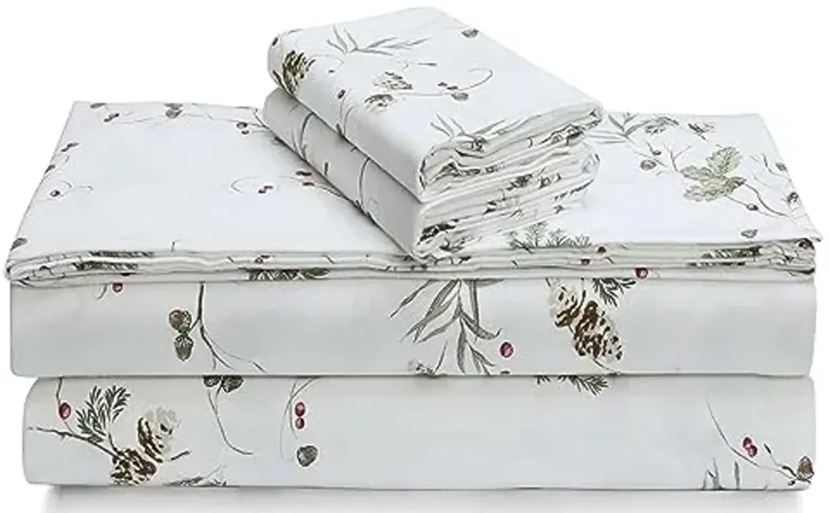 Tribeca Living 100% Cotton King Pillowcase Set, Ultra-Soft Portuguese Flannel Bedding, Envelope Closure, 170-GSM Cozy Flannel, Two Pillowcases, Harmony